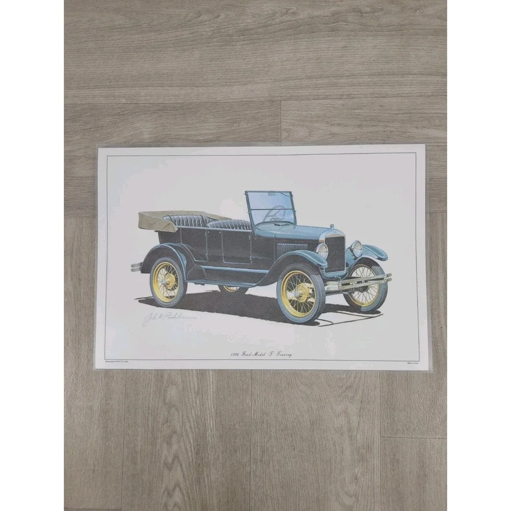 VIntage Set Of 4 Ford 75th Anniversary Laminated Placemats